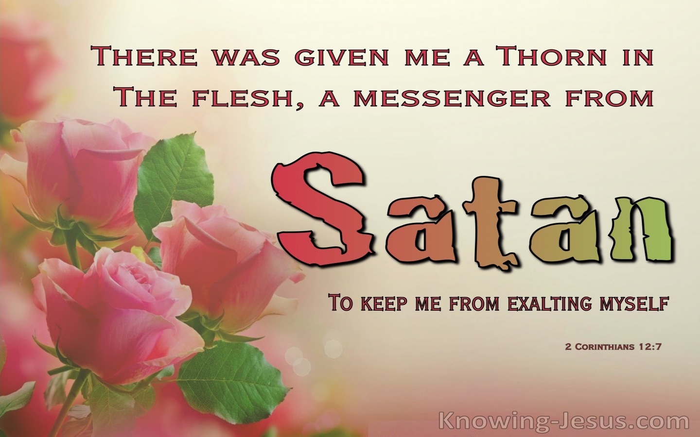 2 Corinthians 12:7 A The Messenger Of Satan (pink)